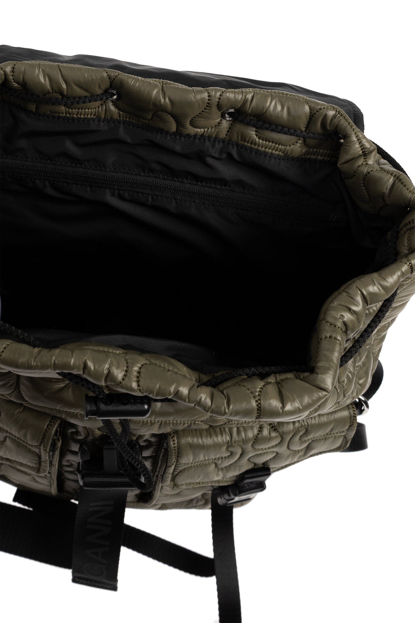Green Quilted backpack Ganni - Vitkac GB